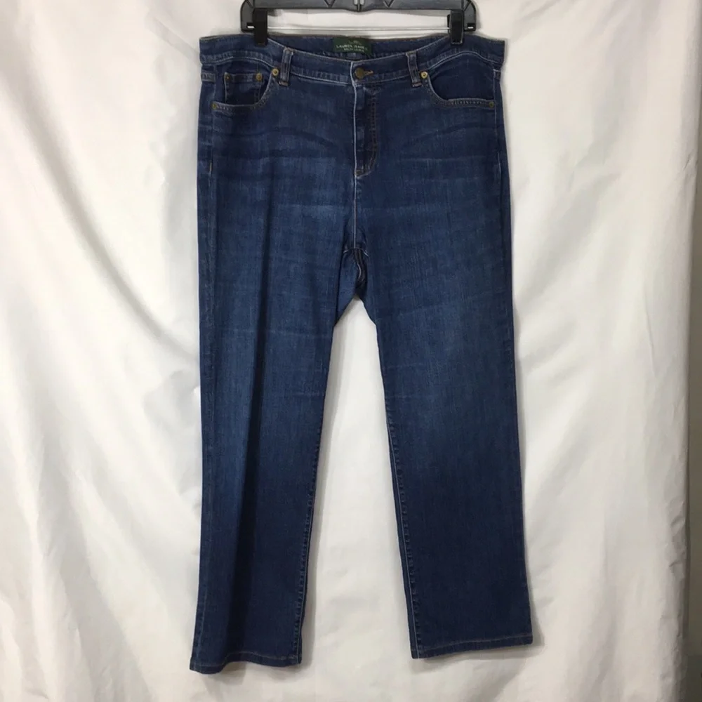 Ralph Lauren Women’s Classic Straight Leg Jeans Size 14W Like-NEW_4